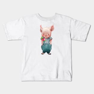 Piggy Love 1 Kids T-Shirt